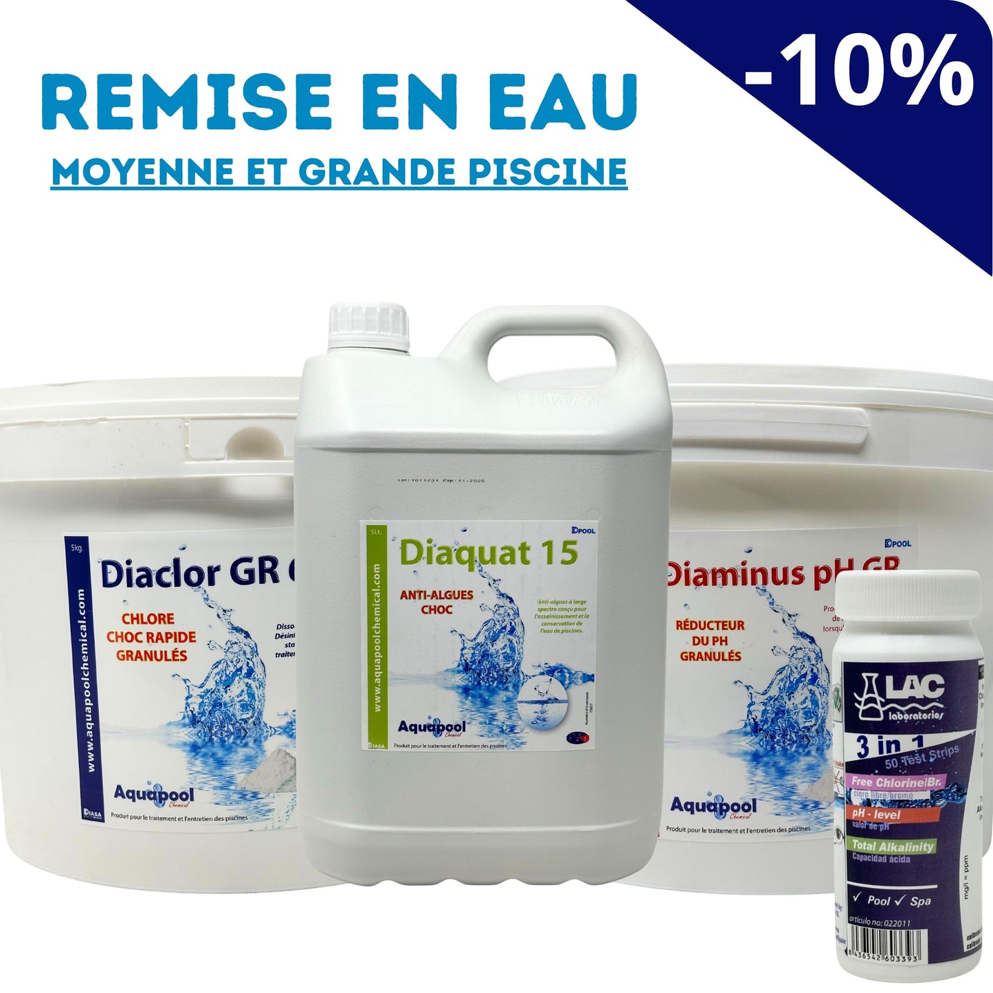 Pack Essentiel Remise en Eau : Moyenne et Grande Piscine