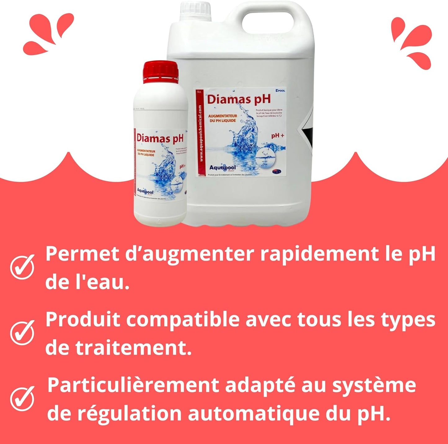 Ph Plus Piscine Liquide - 1L et 5L