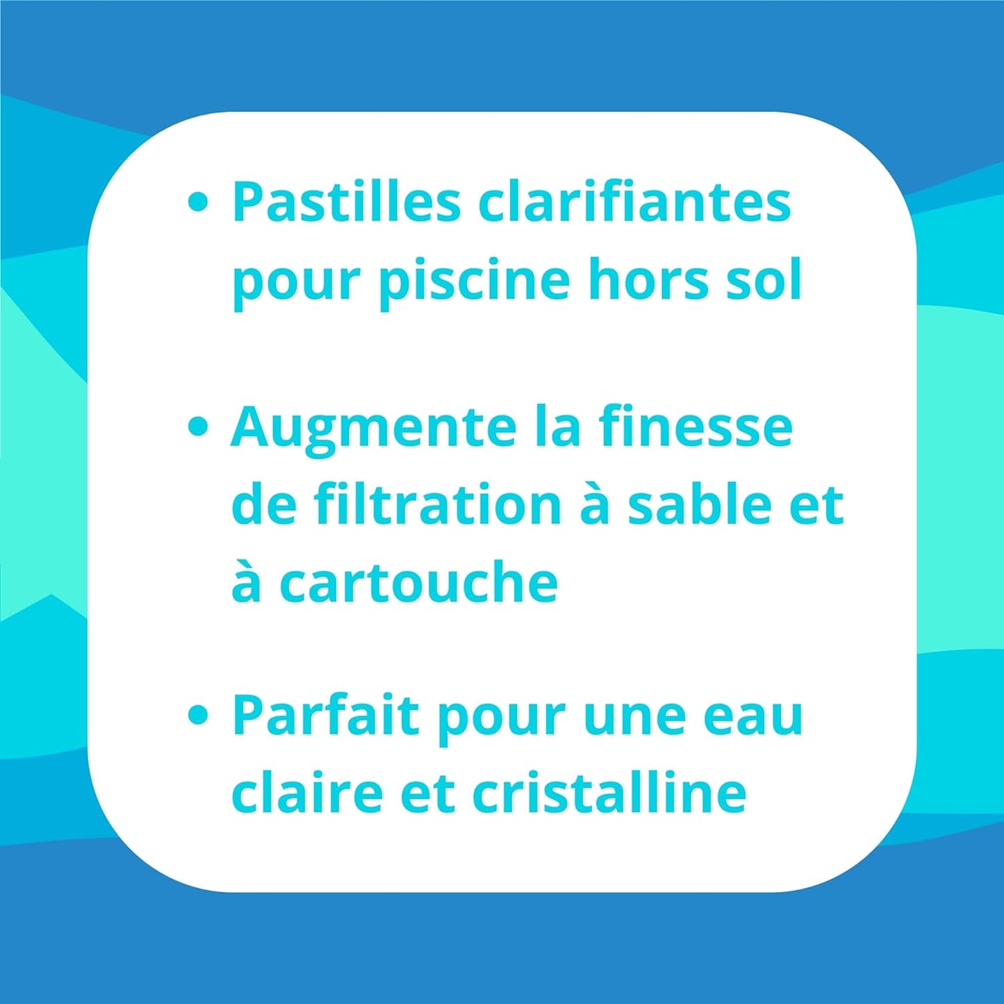 CLARI + Piscine Hors Sol - Pastilles Clarifiantes