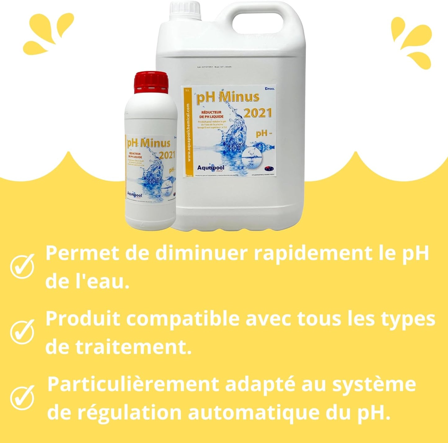 Ph Moins Piscine Liquide - 1L et 5L