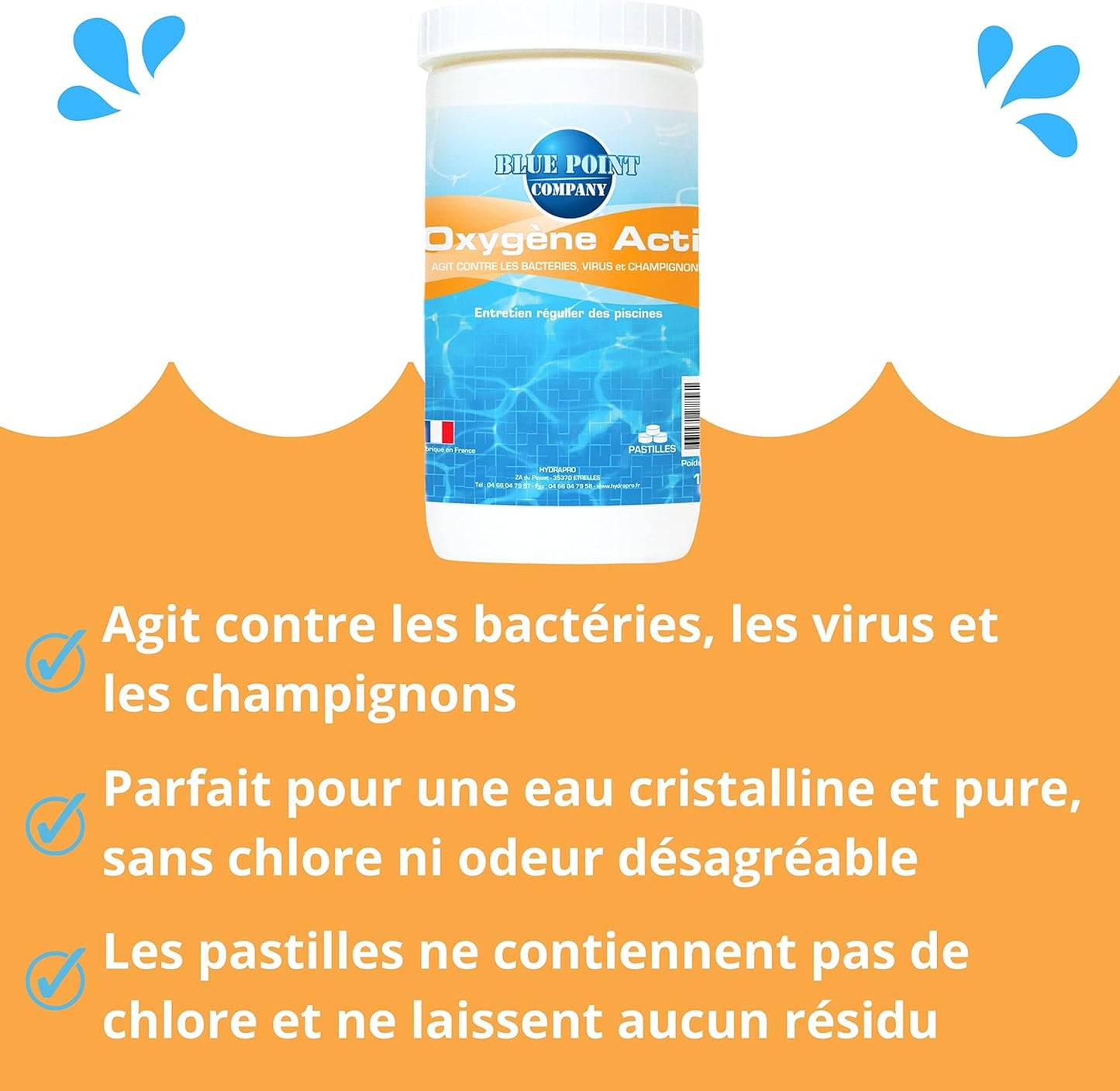 Oxygène Actif pour Spa, Pastilles de 20g - 1KG