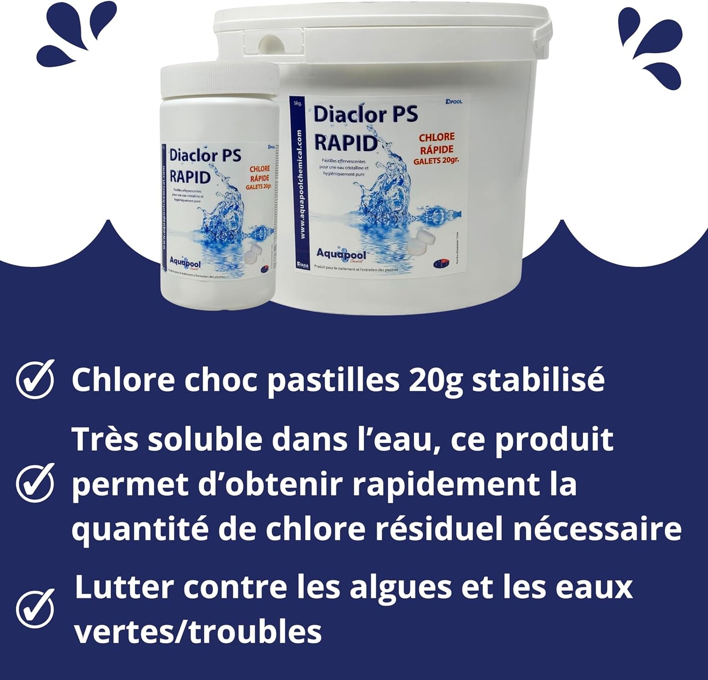 Chlore Choc Pastilles - 1KG et 5KG