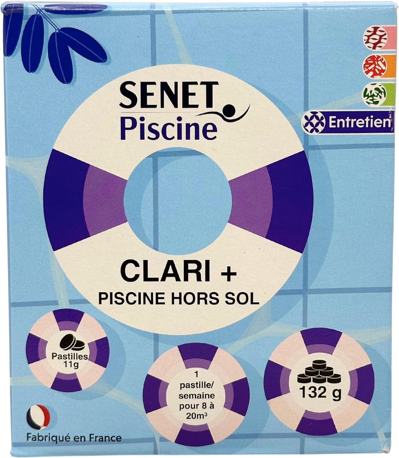 CLARI + Piscine Hors Sol - Pastilles Clarifiantes