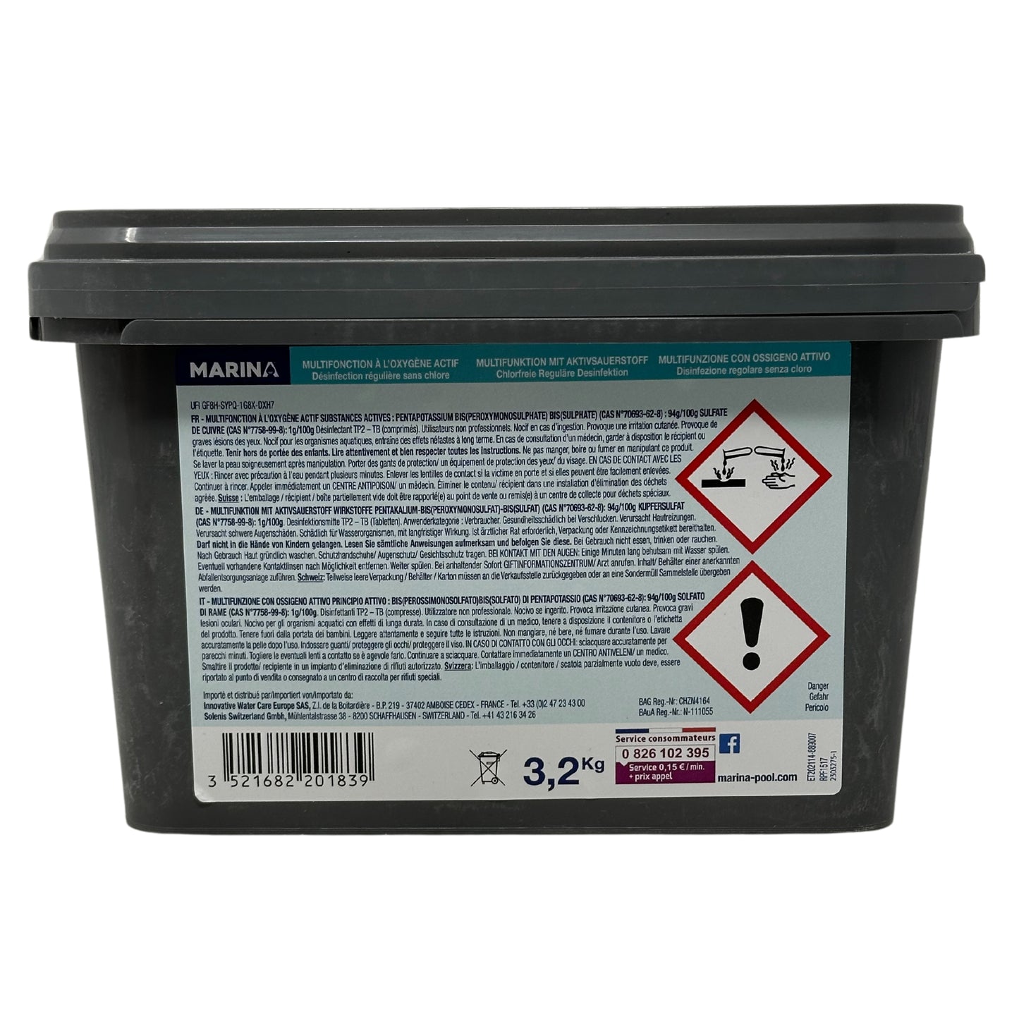 Multifonction à l'Oxygène Actif Tout-en-un - Galets 200g - 3,2KG