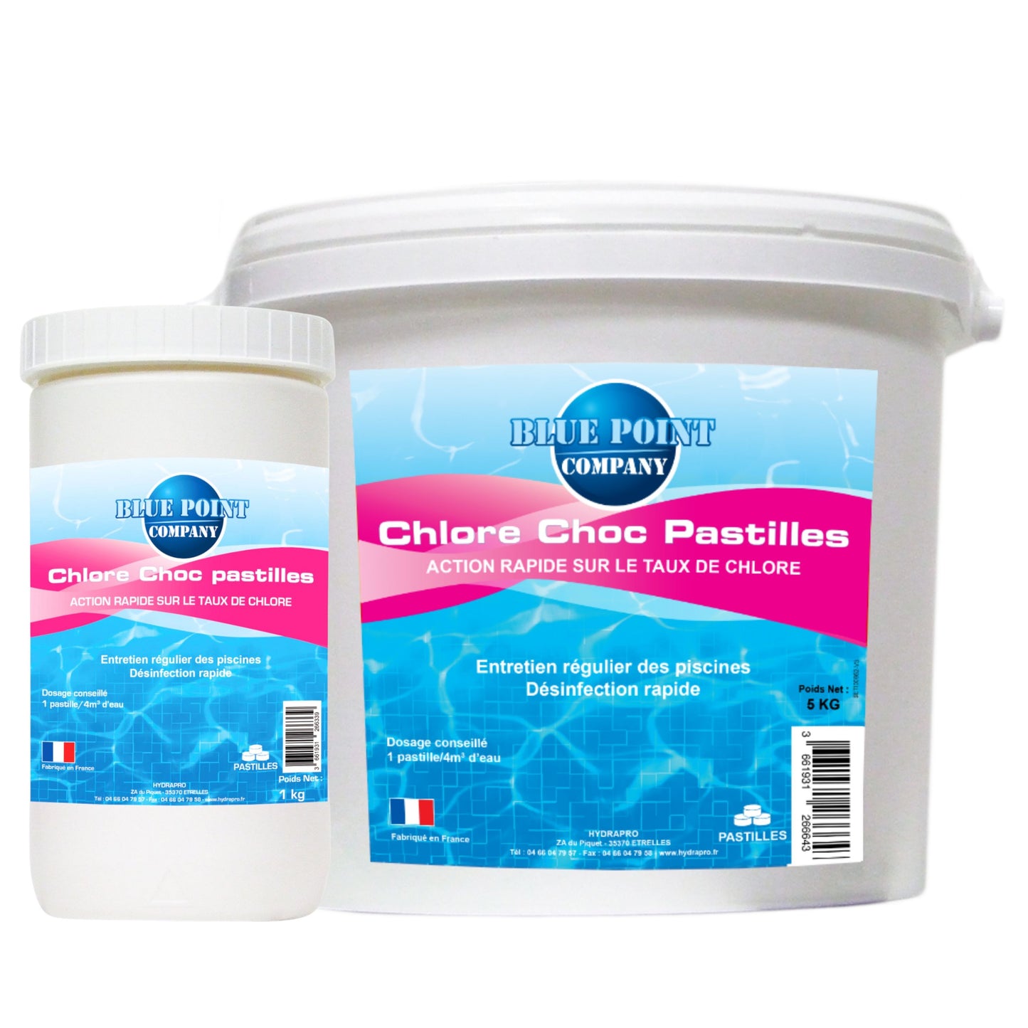 Chlore Choc Pastilles de 20G - 1KG et 5KG