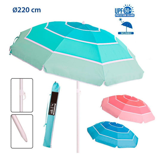 Parasol de plage aluminium 220 cm