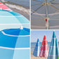 Parasol de plage aluminium 220 cm