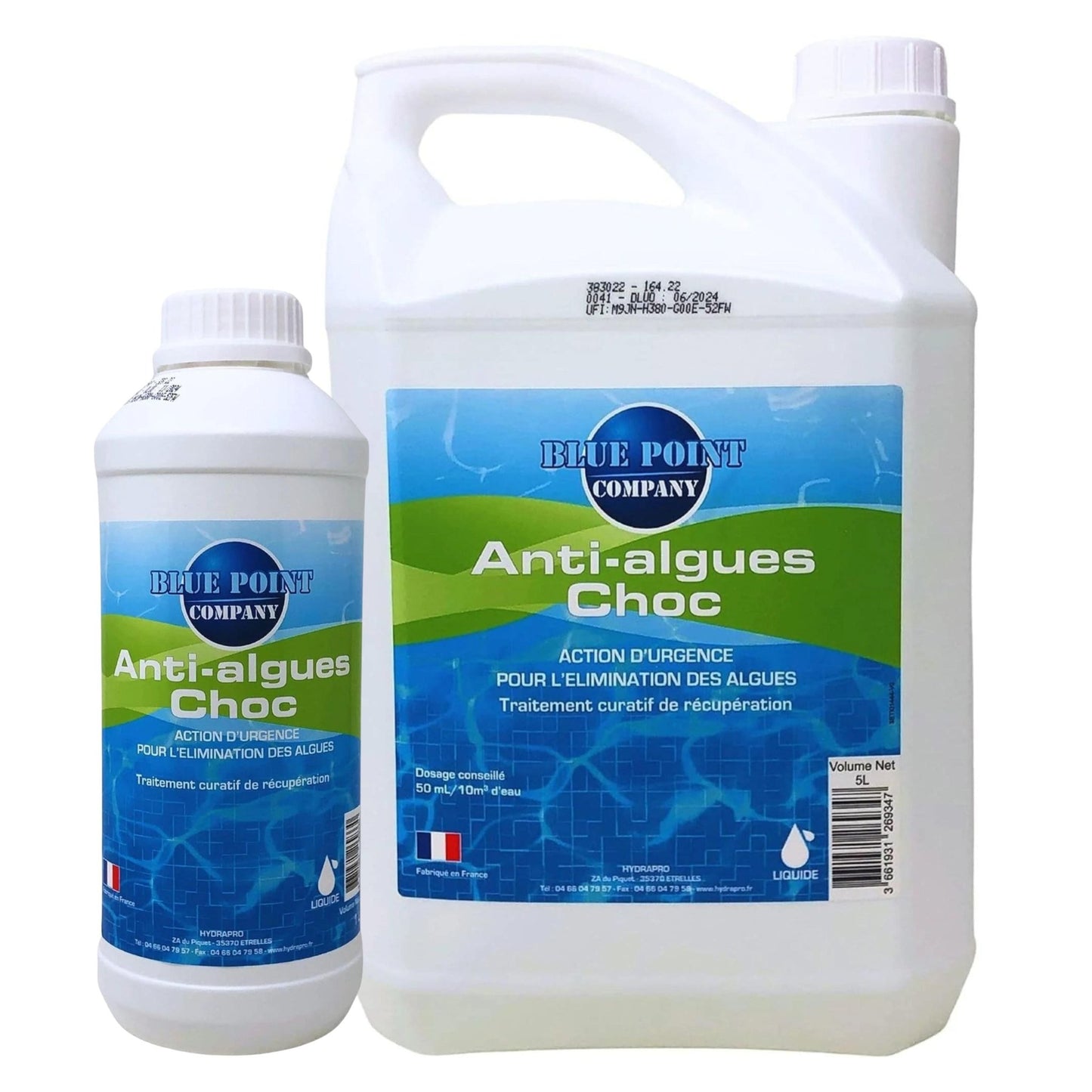 Algicide Choc, rattrapage Eau Verte - 1L et 5L